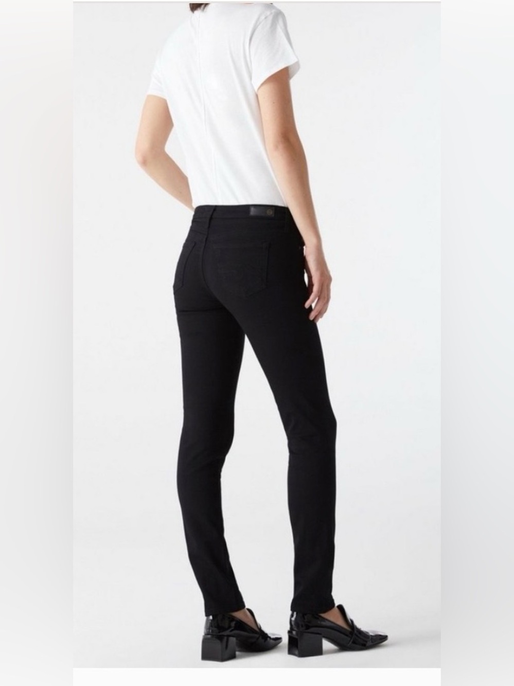 Ag Adriano Goldschmied The Stilt Cigarette Leg Black Jeans 29R